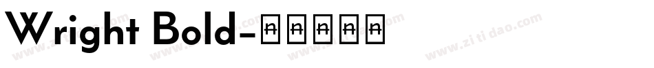 Wright Bold字体转换